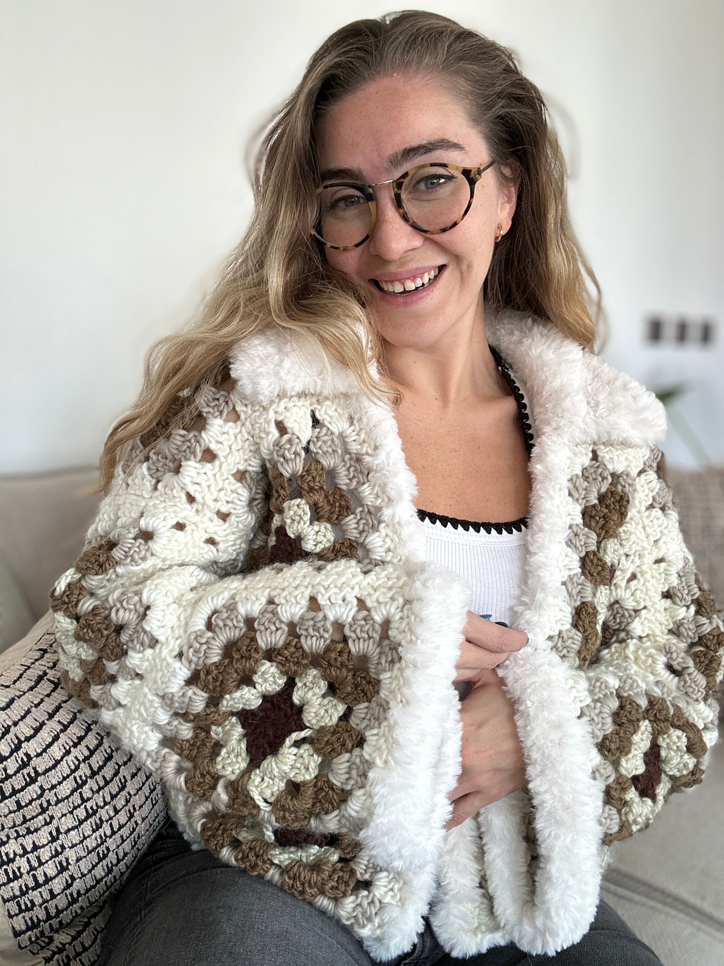 Nubecita Granny Square Tierra