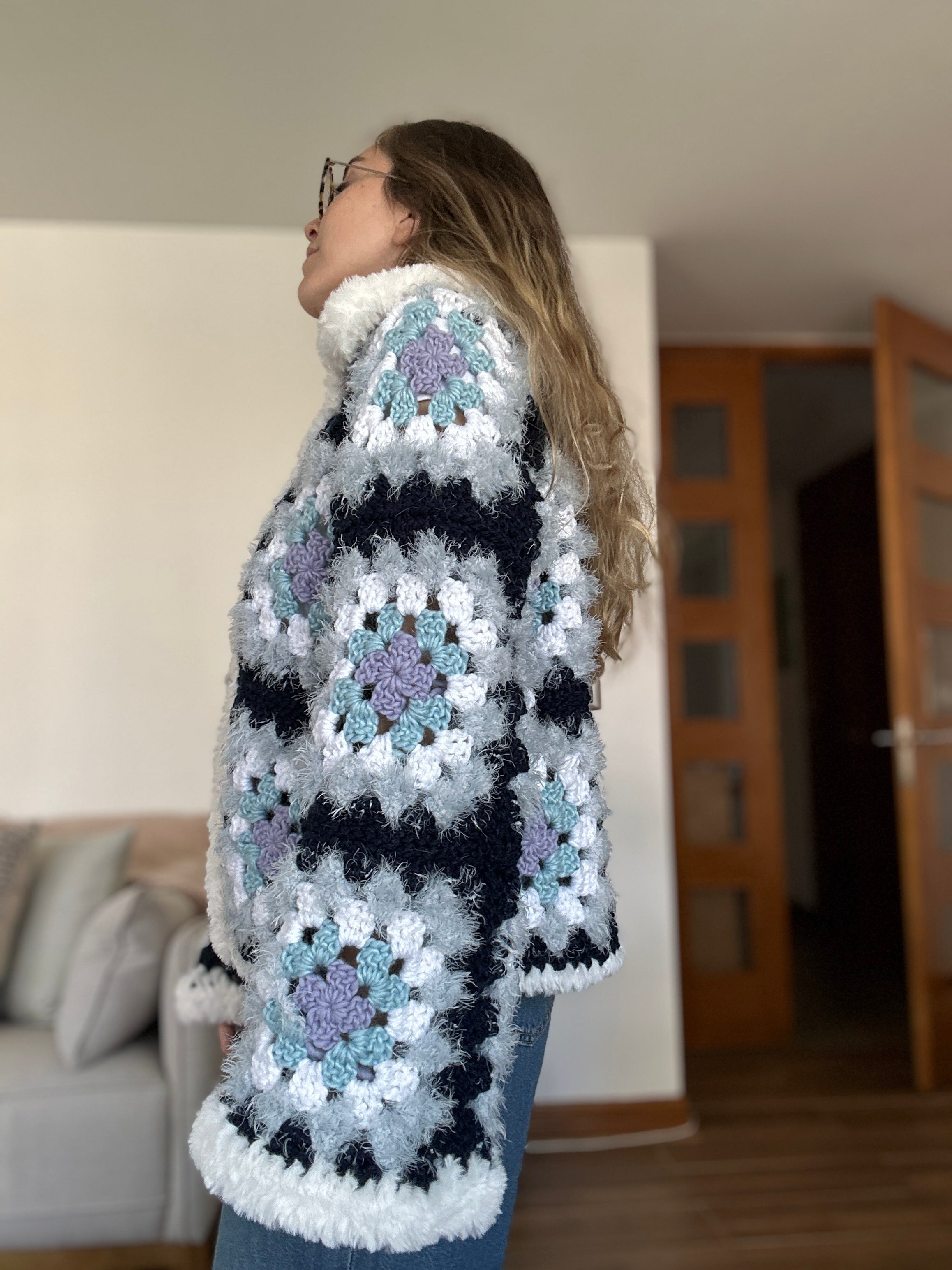 Nubecita Granny Square Sea