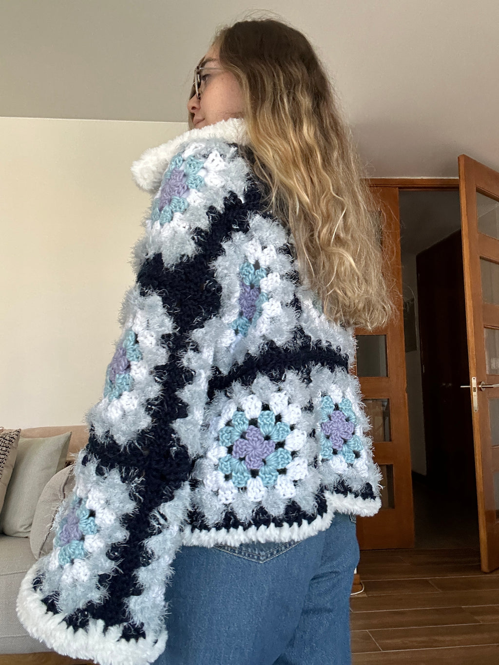 Nubecita Granny Square Sea