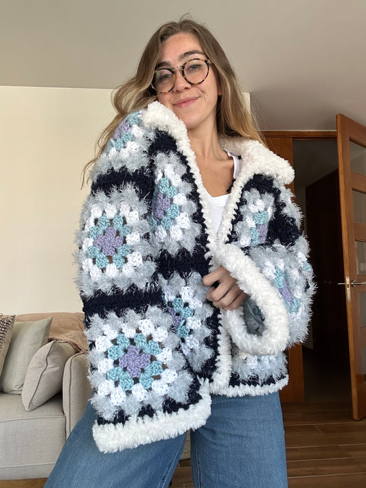 Nubecita Granny Square Sea