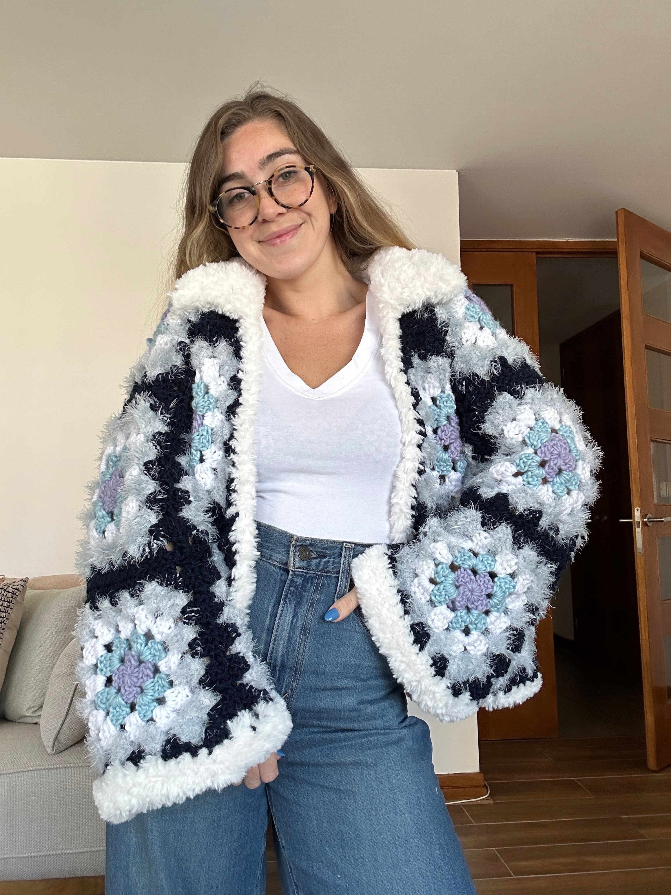 Nubecita Granny Square Sea