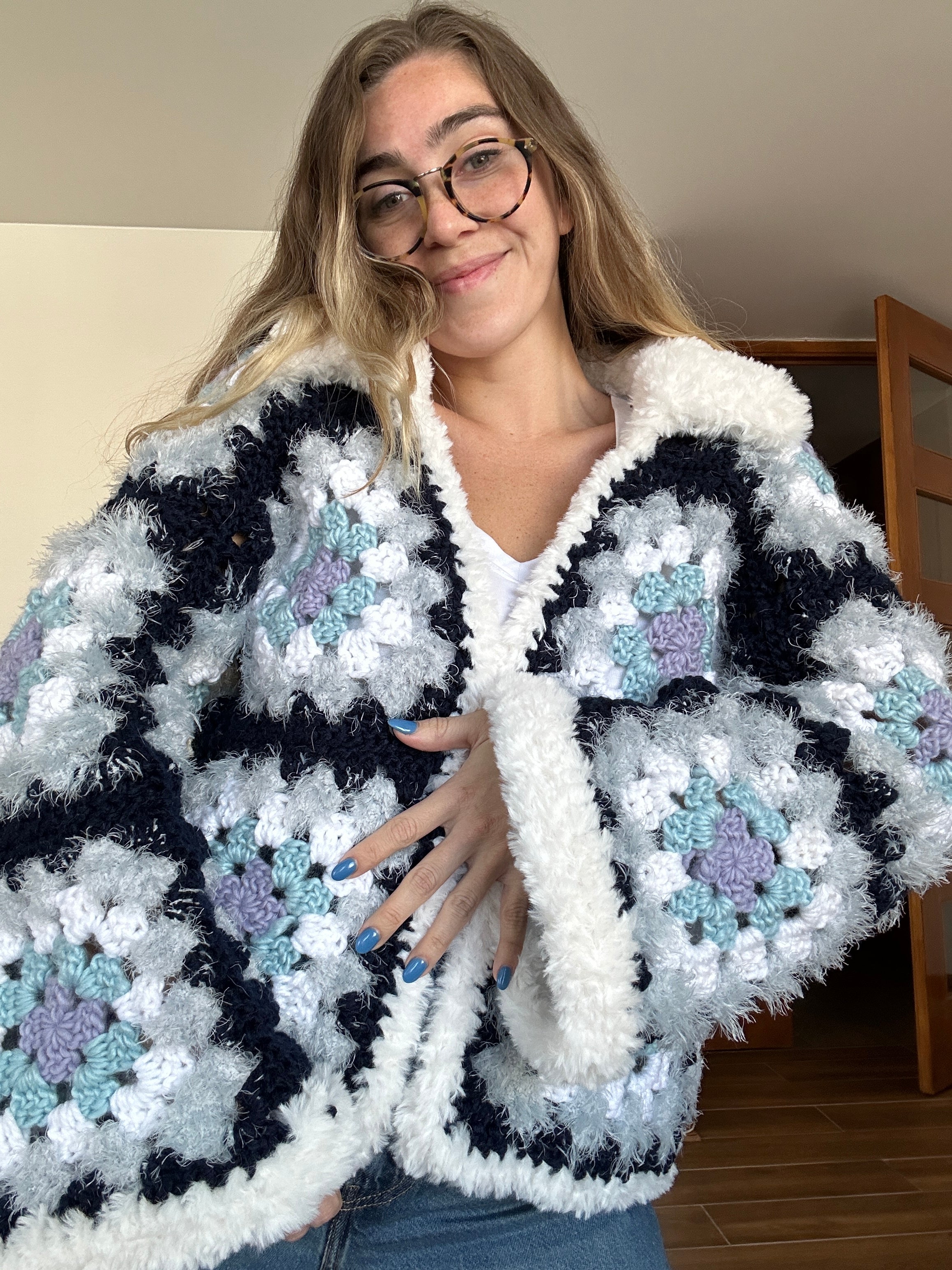 Nubecita Granny Square Sea