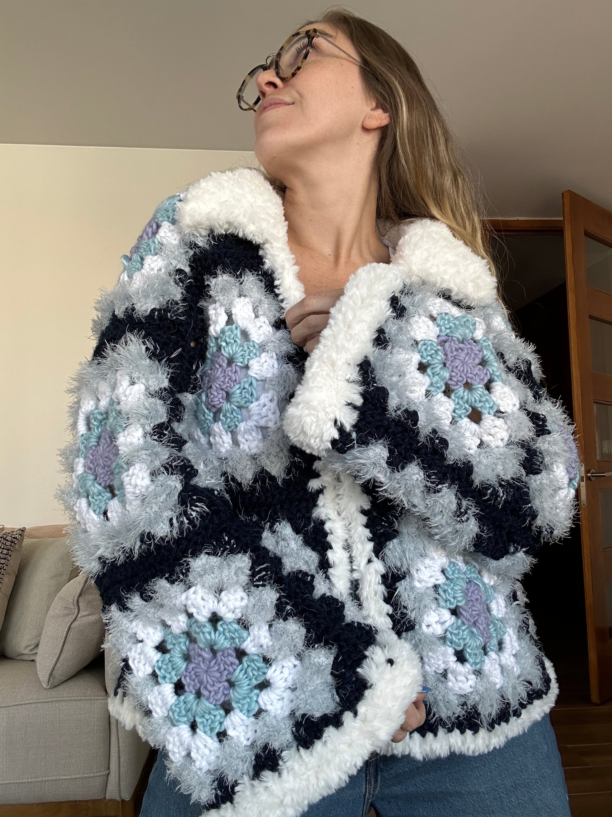 Nubecita Granny Square Sea